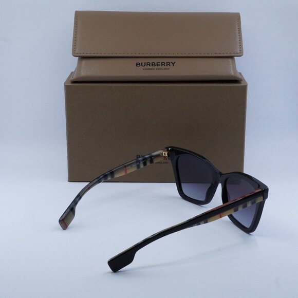 Burberry Elsa BE4346 39428G Cat Eye Sunglasses - Black/Brown/Grey - Picture 9 of 9